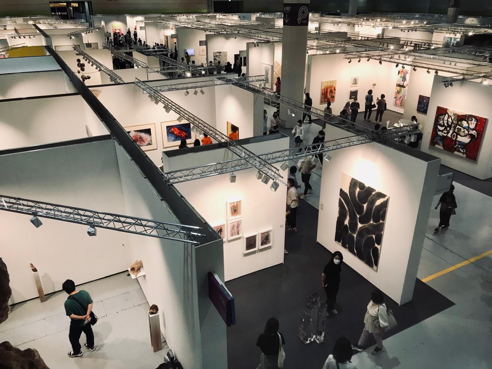 Visitors at a Frieze contemporary art fair